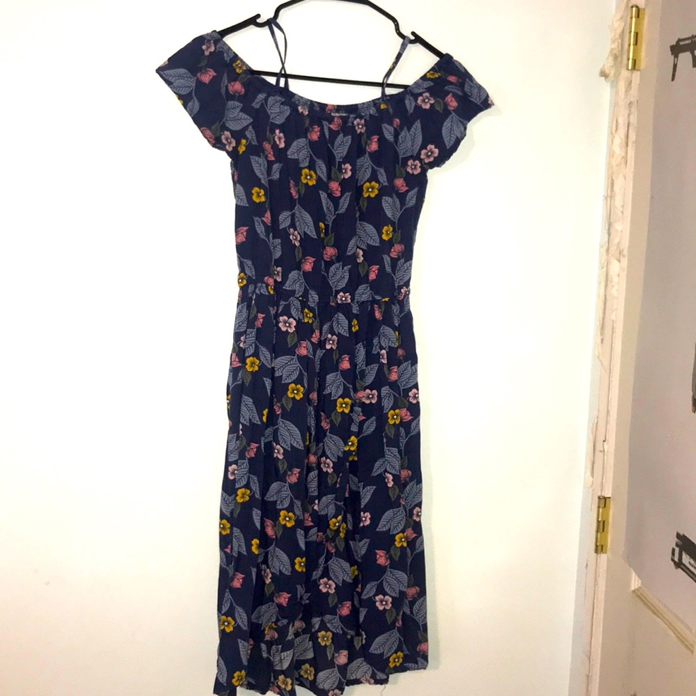 Carter’s cold shoulder blue floral dress